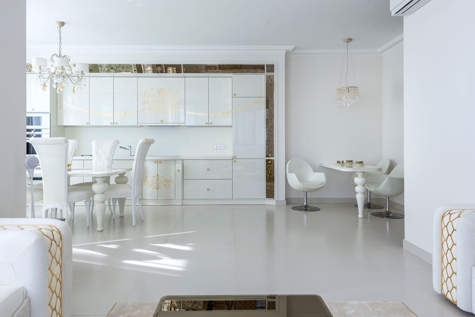 Open kitchen and dining