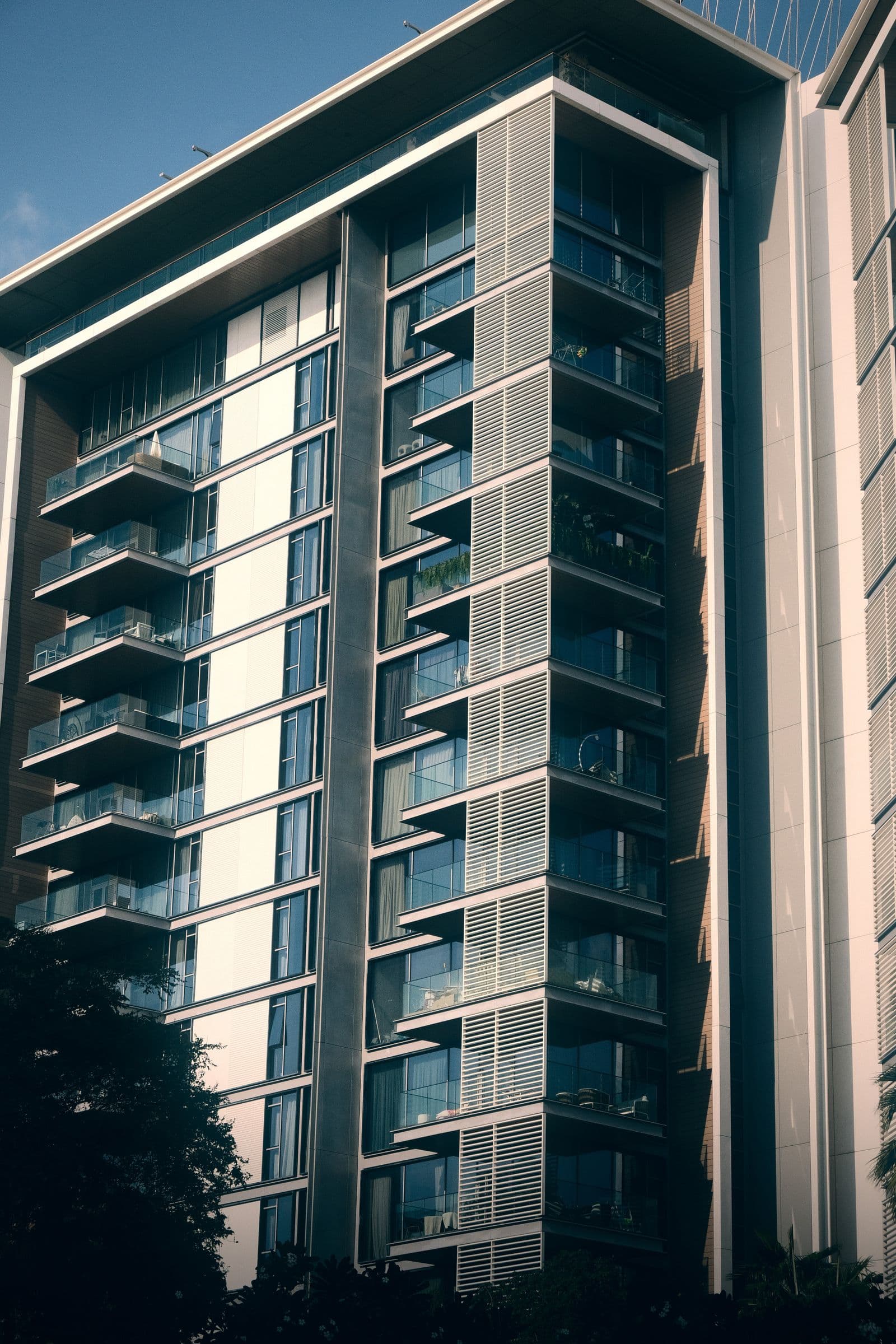 Modern high-rise residential building