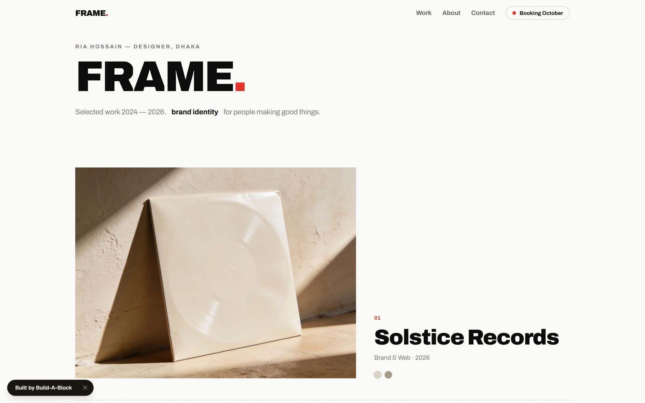 frame demo homepage