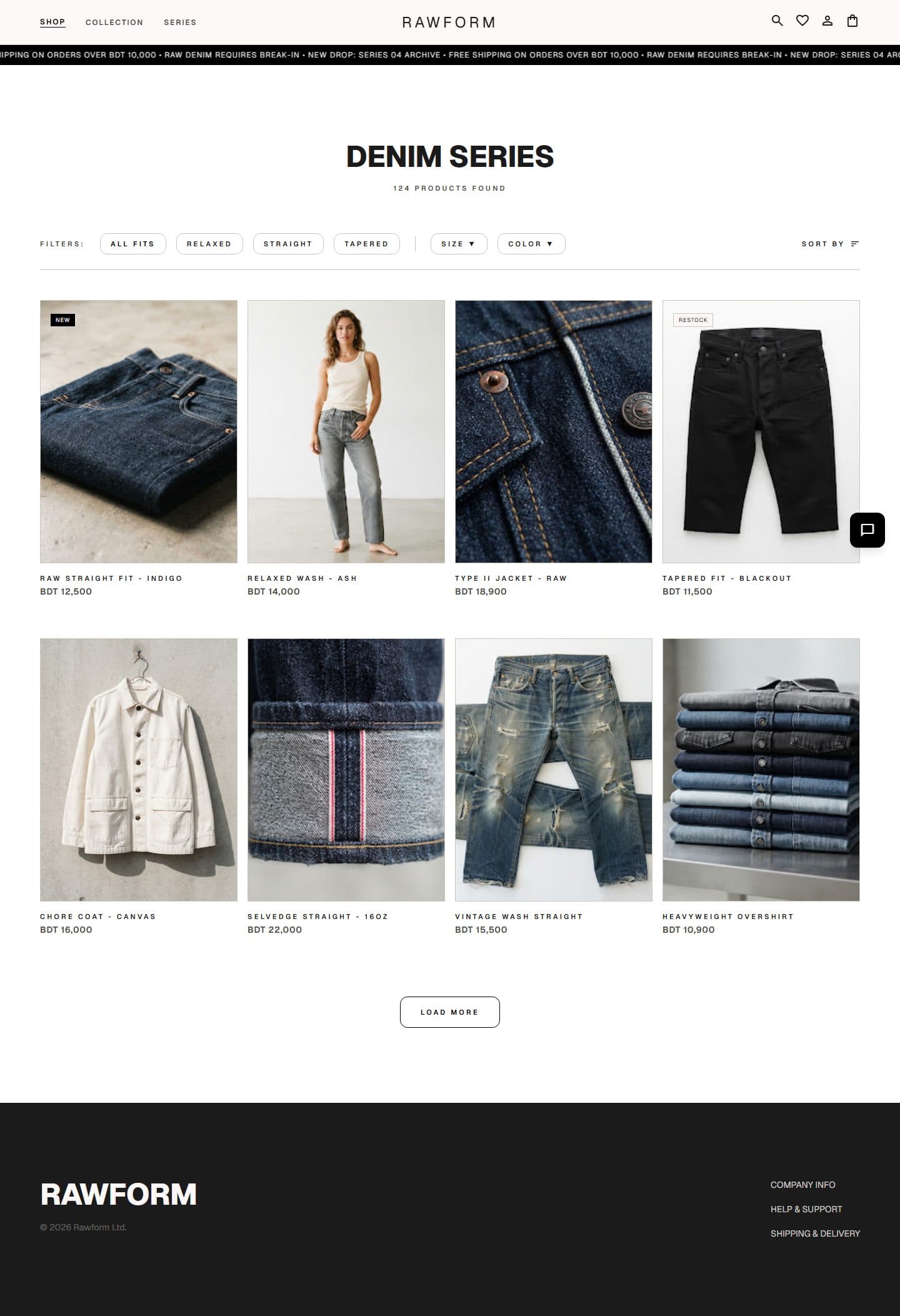 Rawform Shop catalog design
