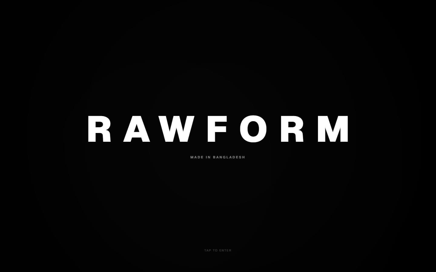 Rawform Splash screen design