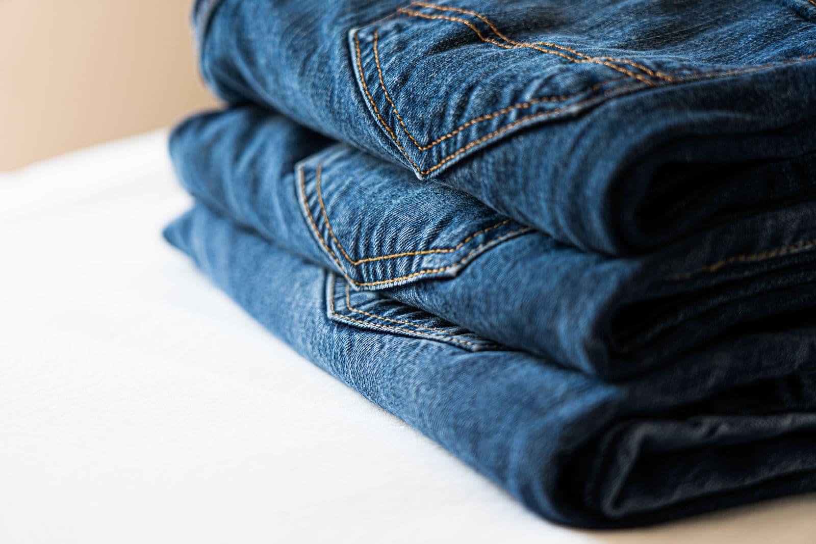 Raw selvedge jeans, cuffed