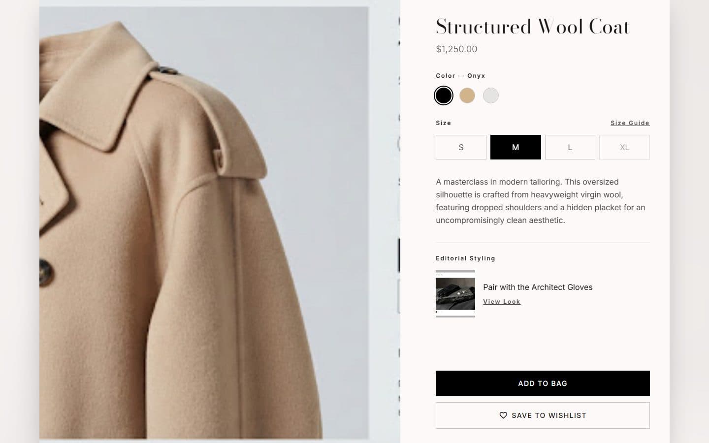 Aesthete Product quick view design