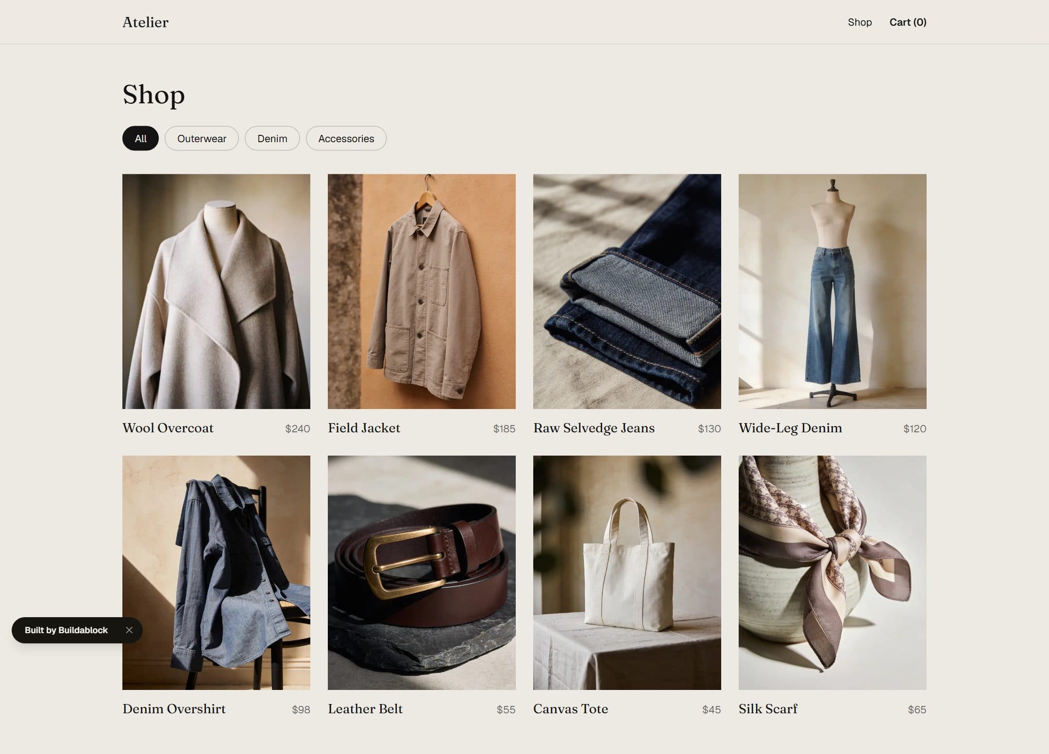 Atelier Shop design